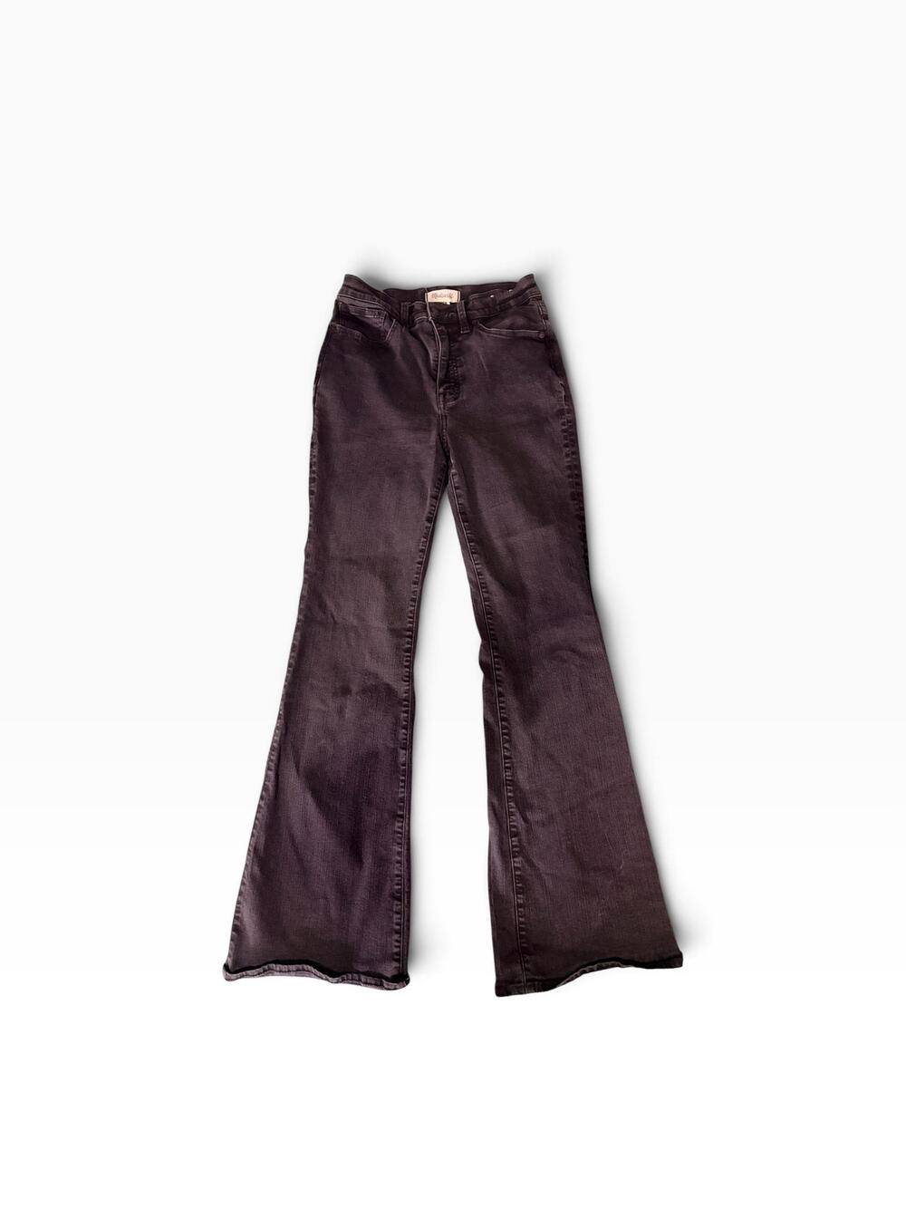 Madewell Washed Black High-Rise Flare Jeans